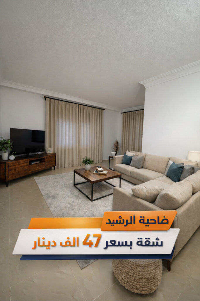 ضاحية الرشيد شقة للبيع بسعر 47 الف دينار